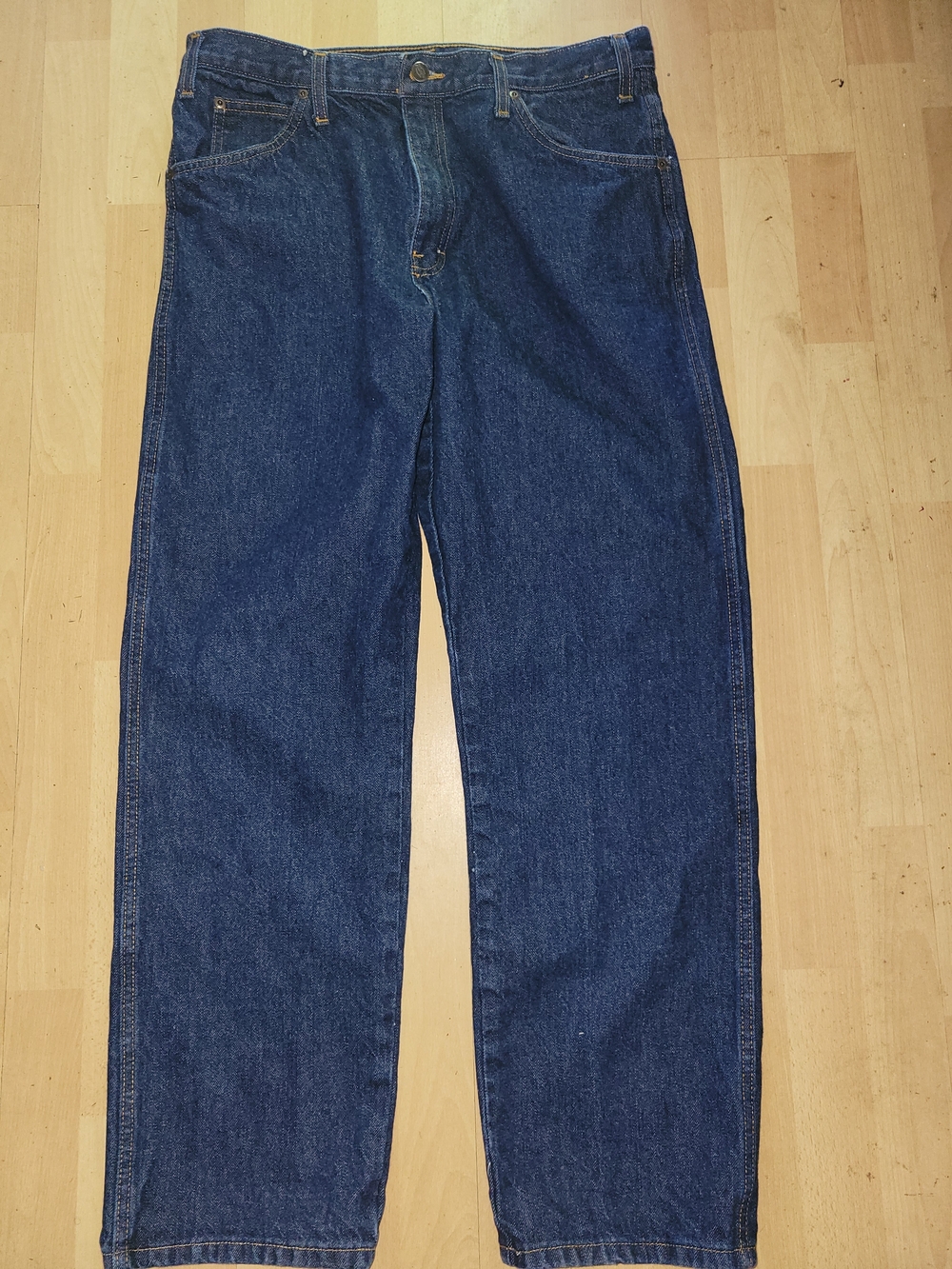 Dickies Men's Straight Jeans in Dark Blue Denim